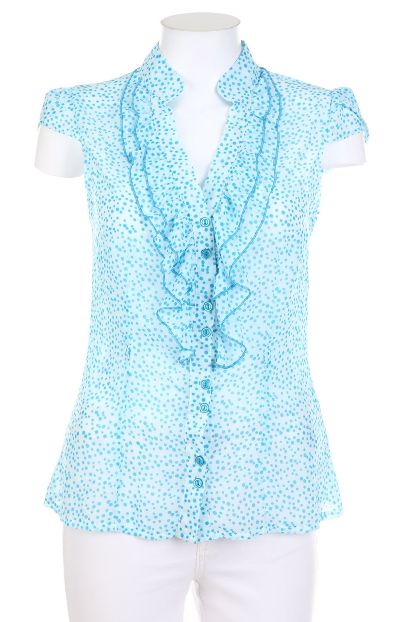 CLOCKHOUSE by C&A - Volants-Kurzarm-Bluse mit Pünktchen - D 36