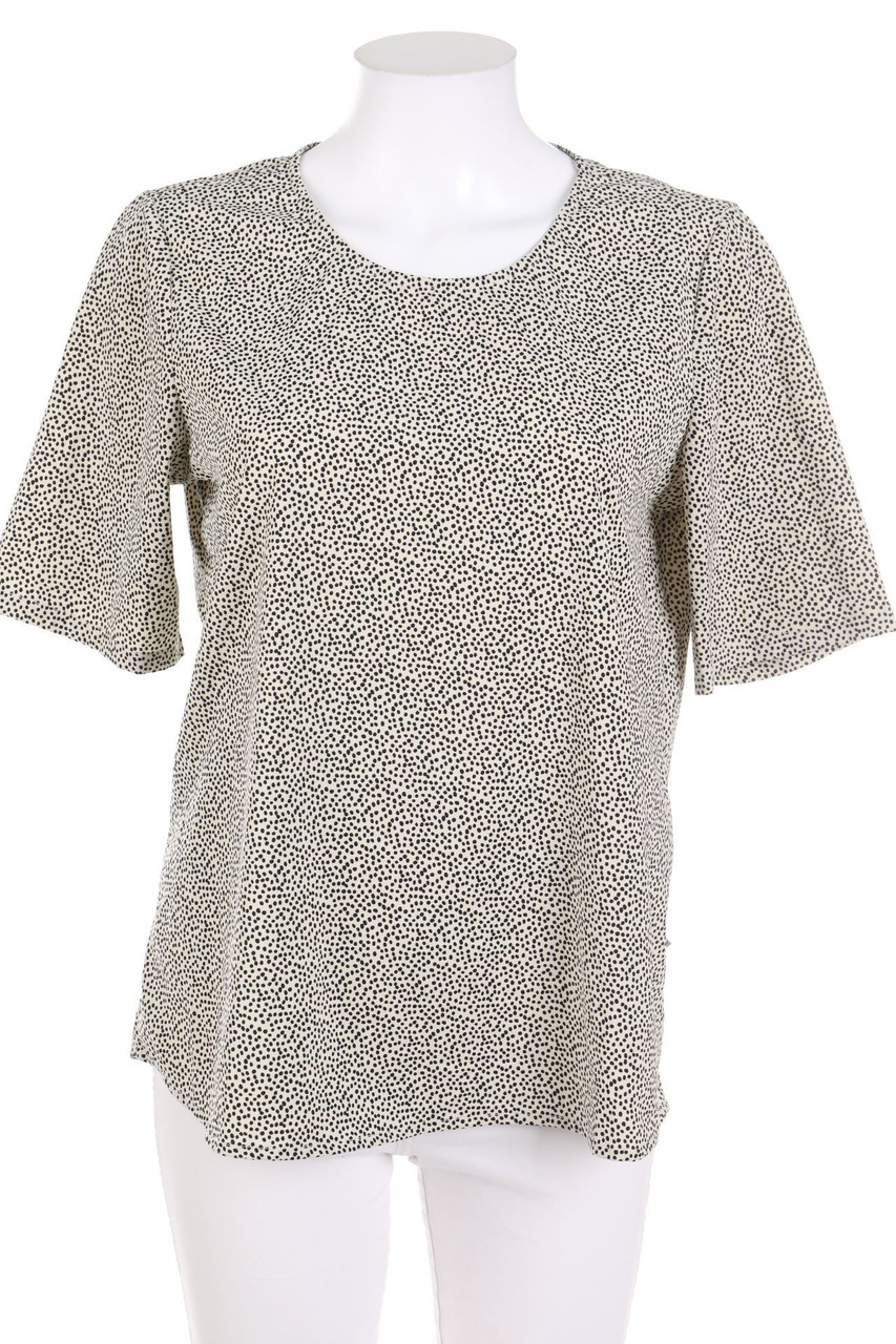 Noisy May - Kurzarm-Bluse mit Pünktchen - M