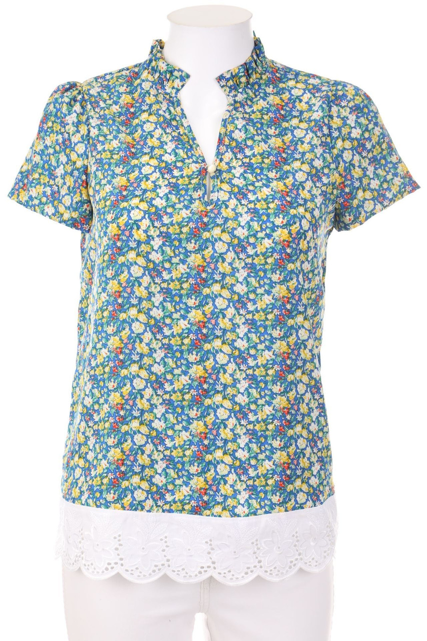 SHEIN - Kurzarm-Bluse mit floralem Muster - XS