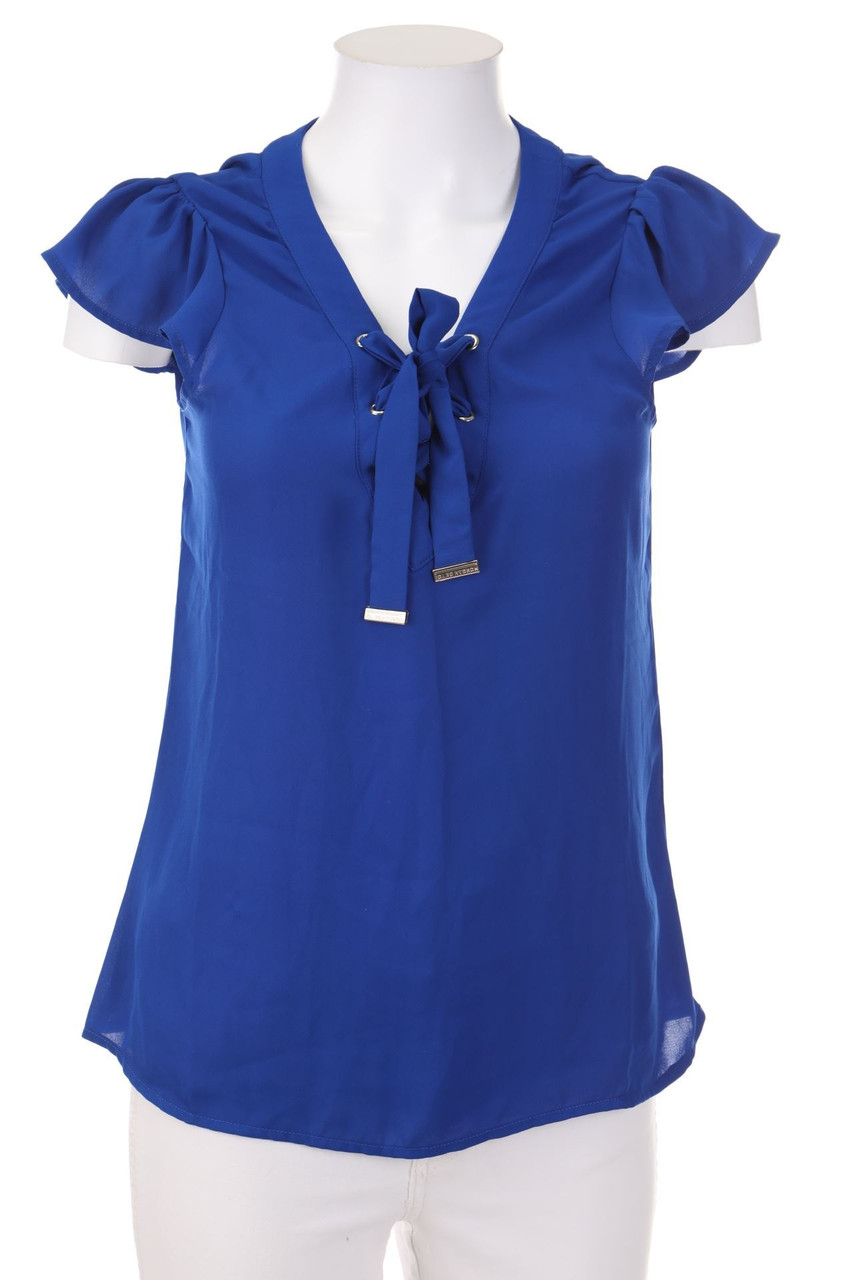 MORGAN - Kurzarm-Bluse mit Schnürung - D 34