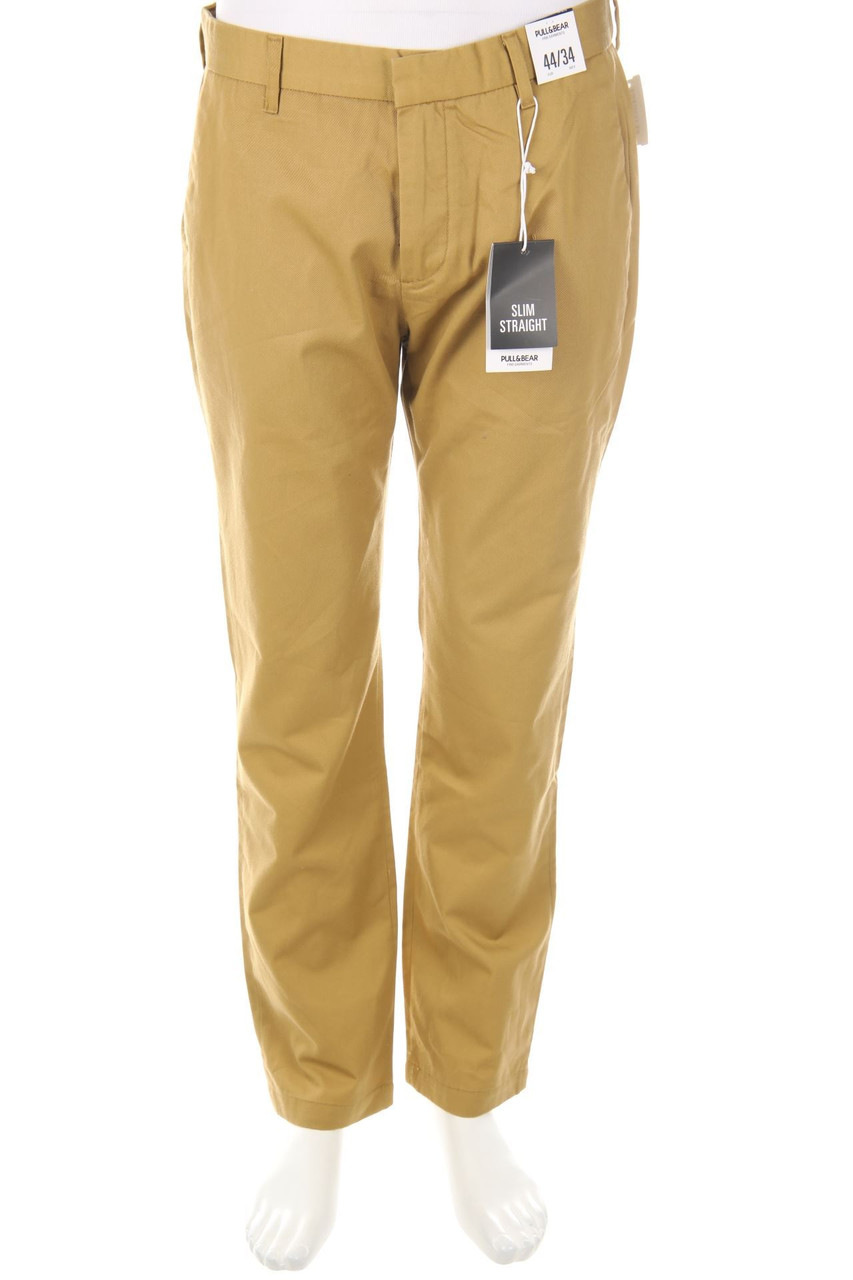 PULL&BEAR - Chino-Hose mit Logo-Applikation - XL