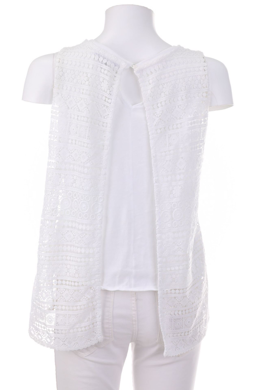 TOMMY HILFIGER - Blusentop im Layer Look mit Spitze - S