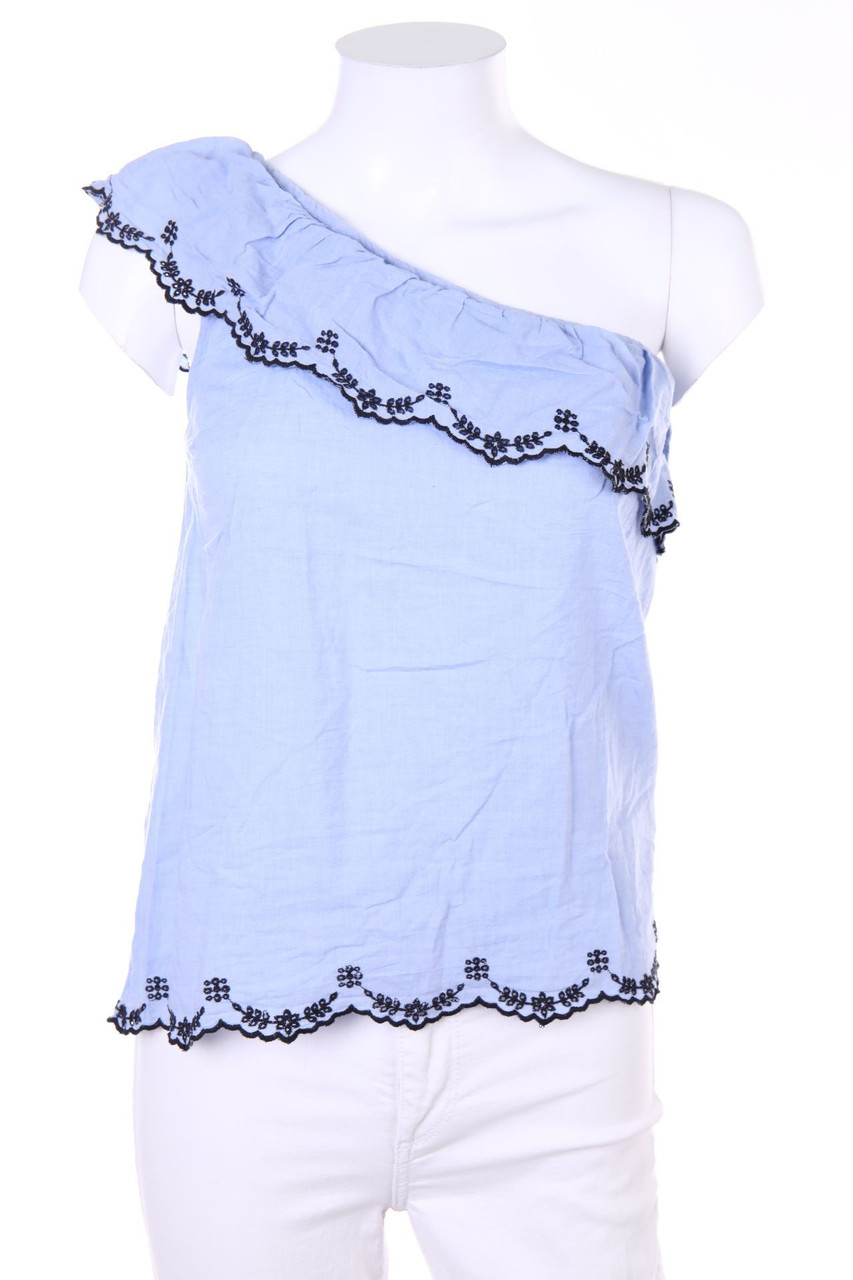 ONLY - One Shoulder-Blusentop mit Lochspitze - D 36