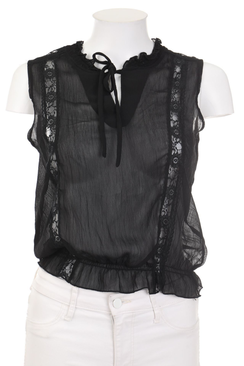 Ohne Label - Blusentop mit Rüschen - D 36