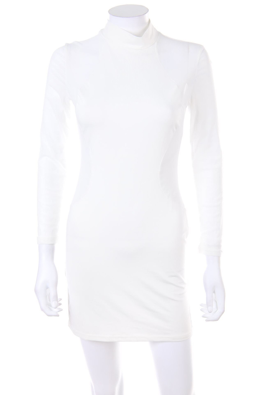 Ohne Label - Party-Kleid mit Mesh-Einsatz - S