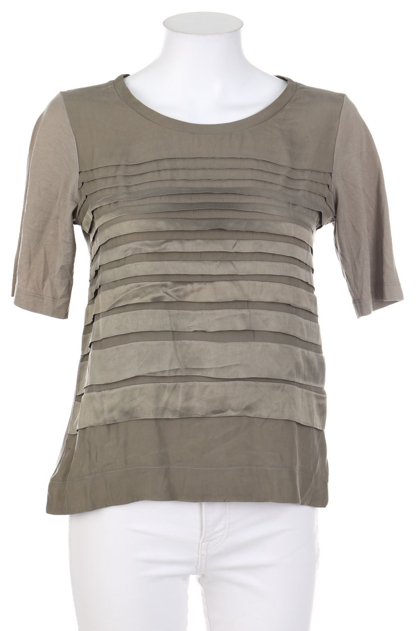 MADELEINE - Seiden-Bluse mit Falten - D 36