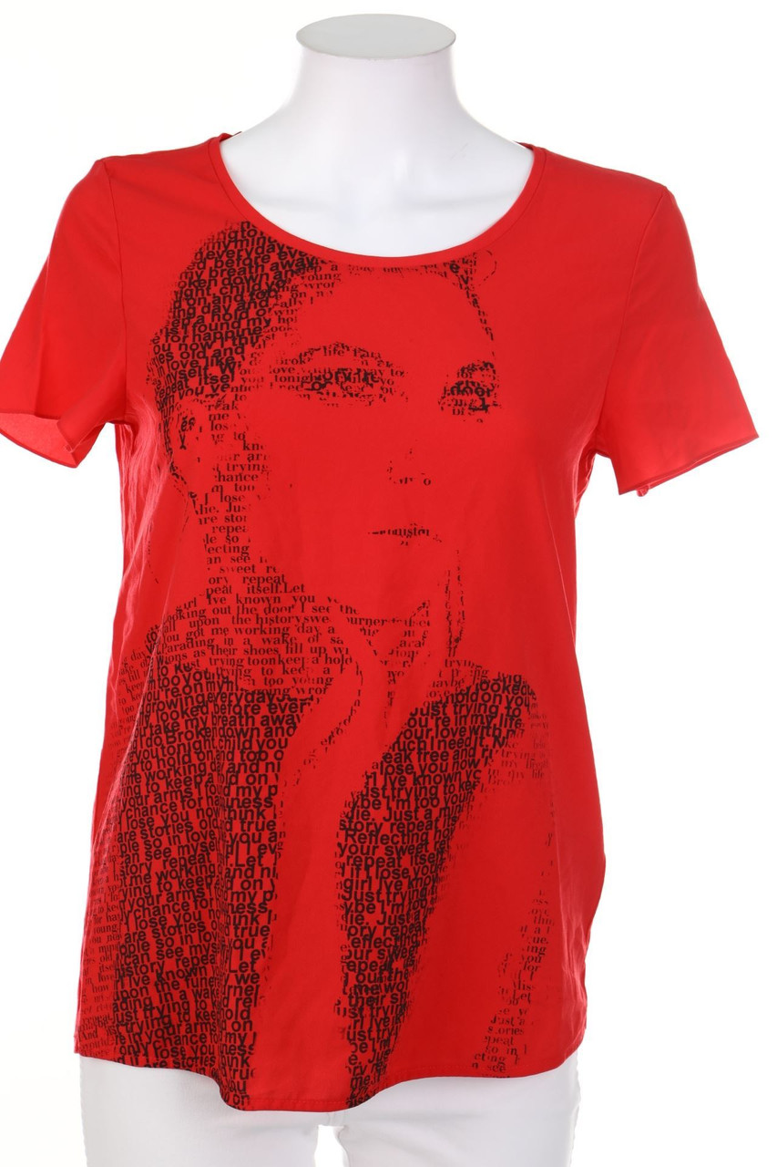 ESPRIT - Kurzarm-Bluse mit Print - XS