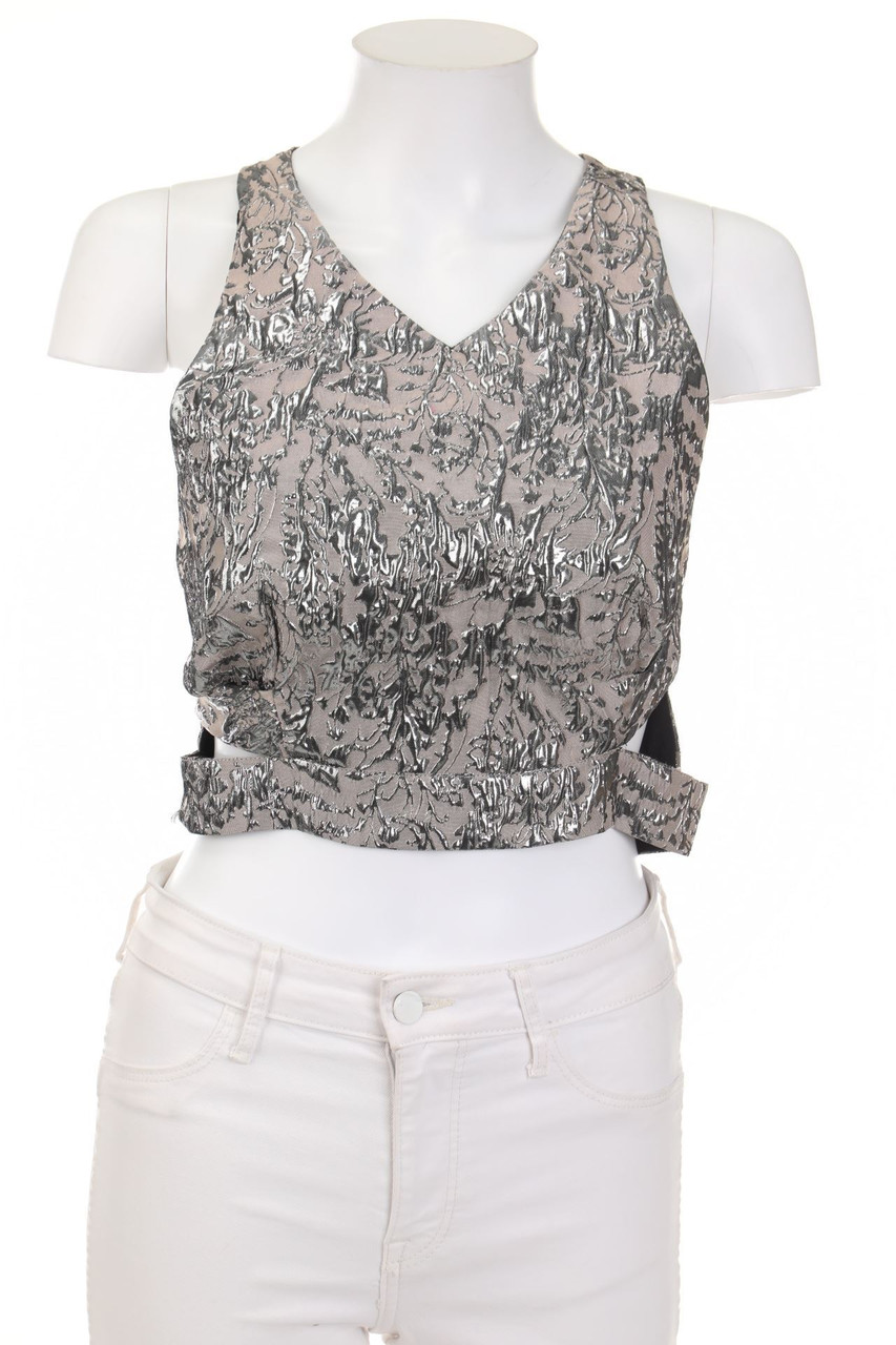 True Decadence - Crop-Top mit Metallic-Effekt - D 36