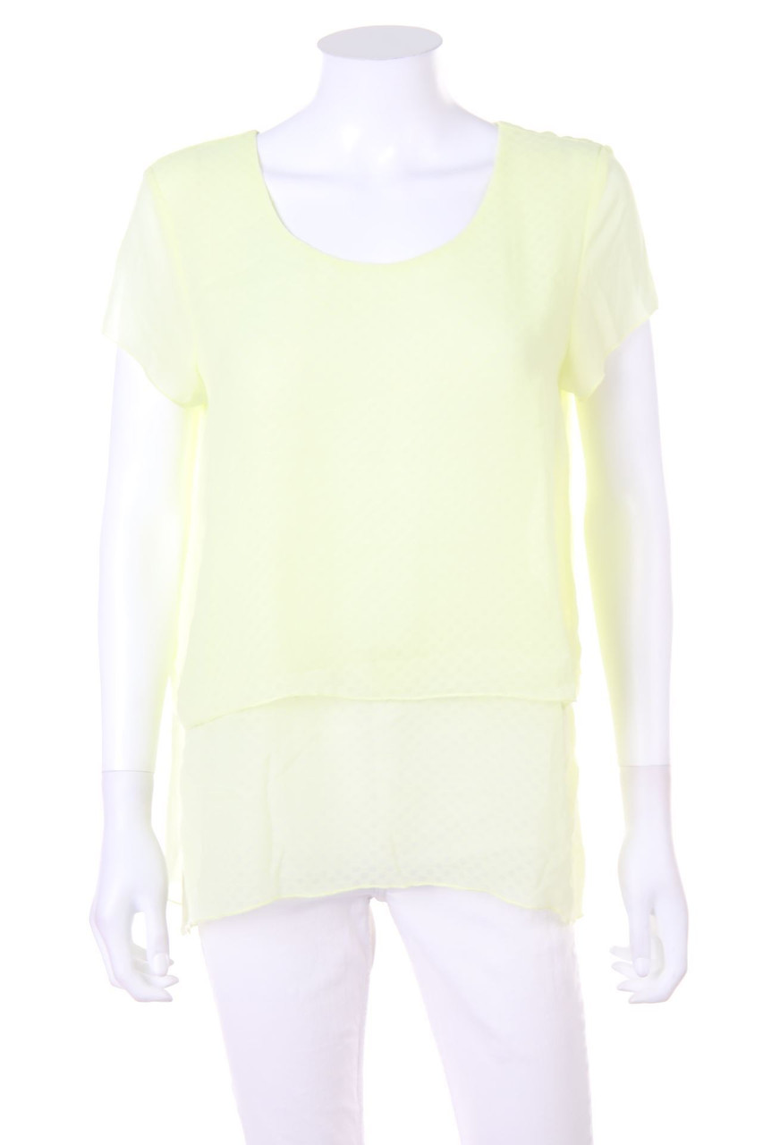 YAS - Kurzarm-Bluse im Layer Look - D 38