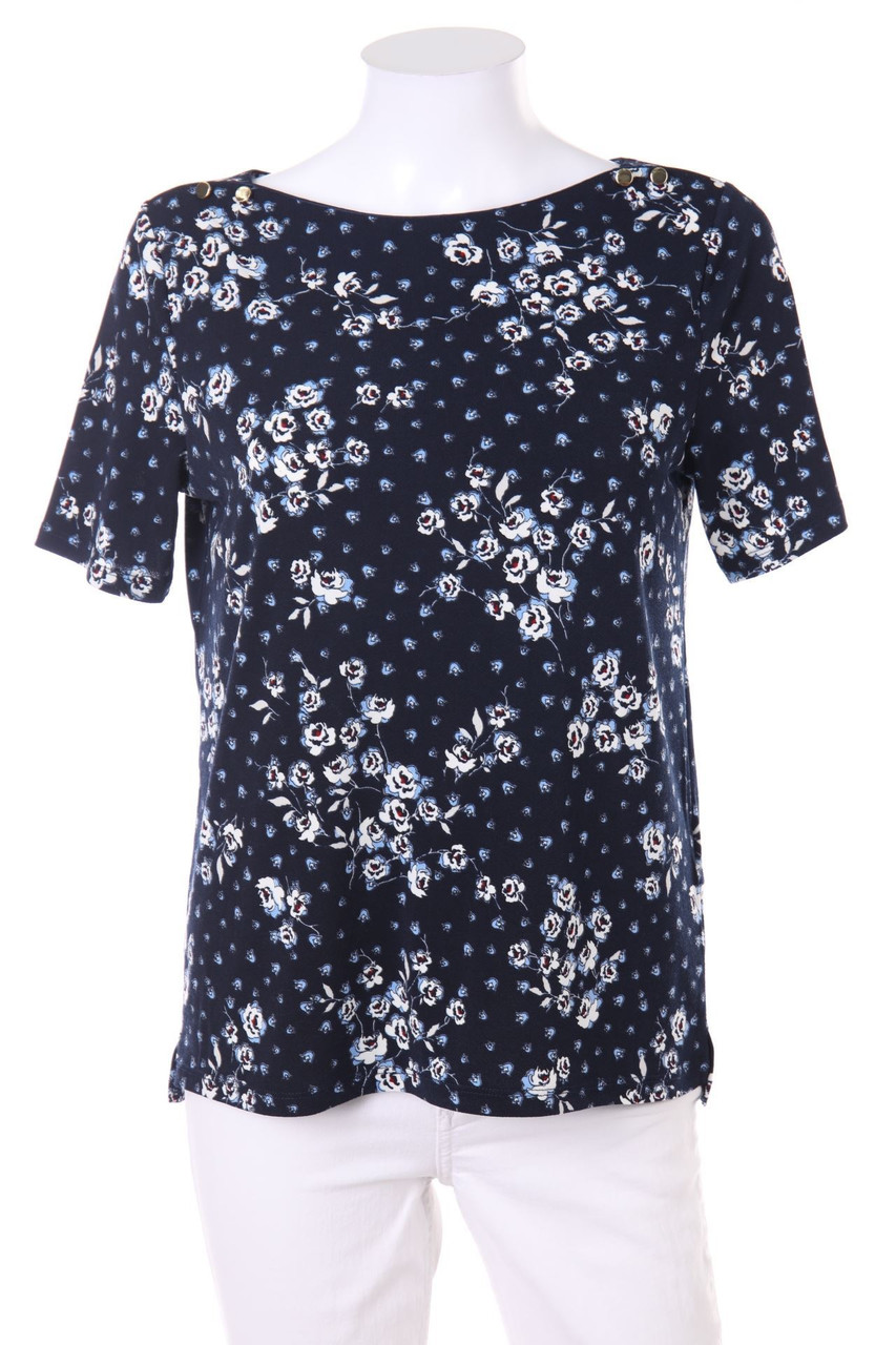 ESPRIT - Kurzarm-Shirt mit Blumen-Print - S