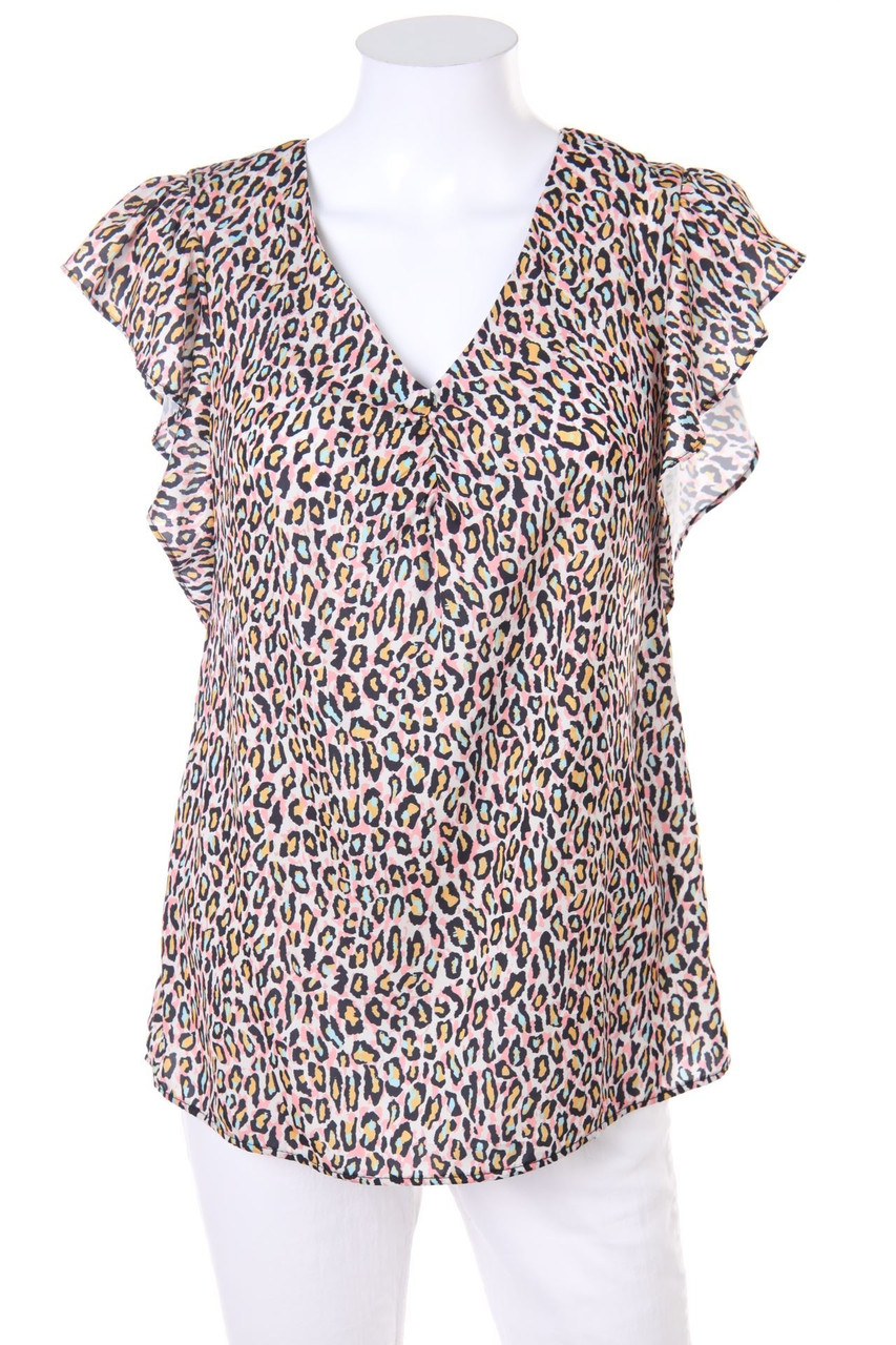 MORGAN - Kurzarm-Bluse mit Print - D 36
