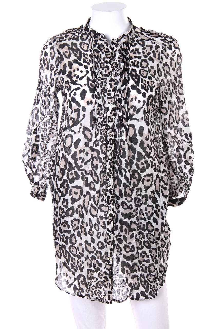 ZARA - Bluse mit Animal-Print - XS