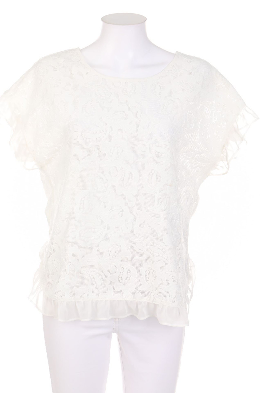 ANA SOUSA - Kurzarm-Bluse mit Volants - D 38