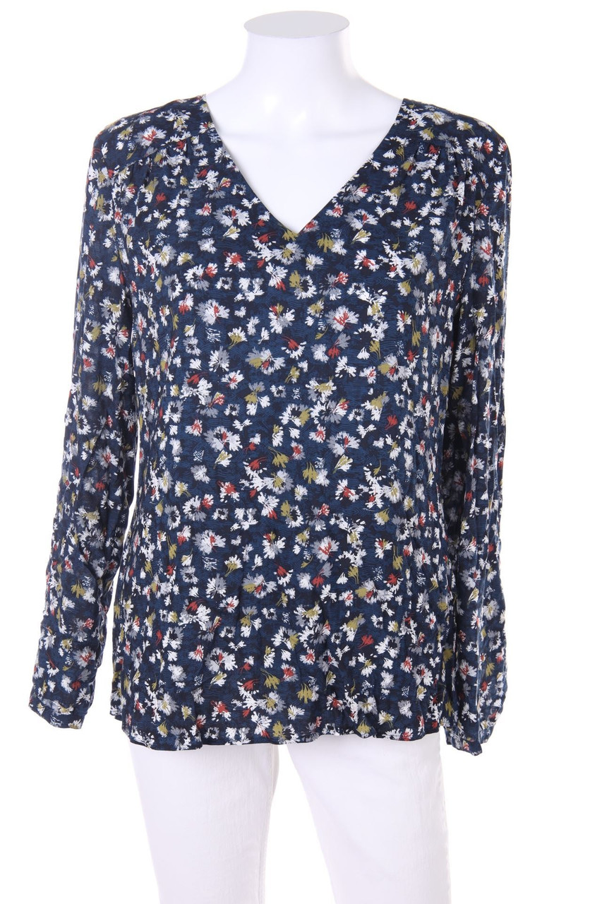 TAIFUN - Print-Bluse mit Krempel-Ärmeln - M