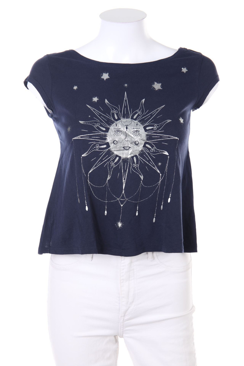 SPRINGFIELD - Kurzarm-Shirt mit Print - XS