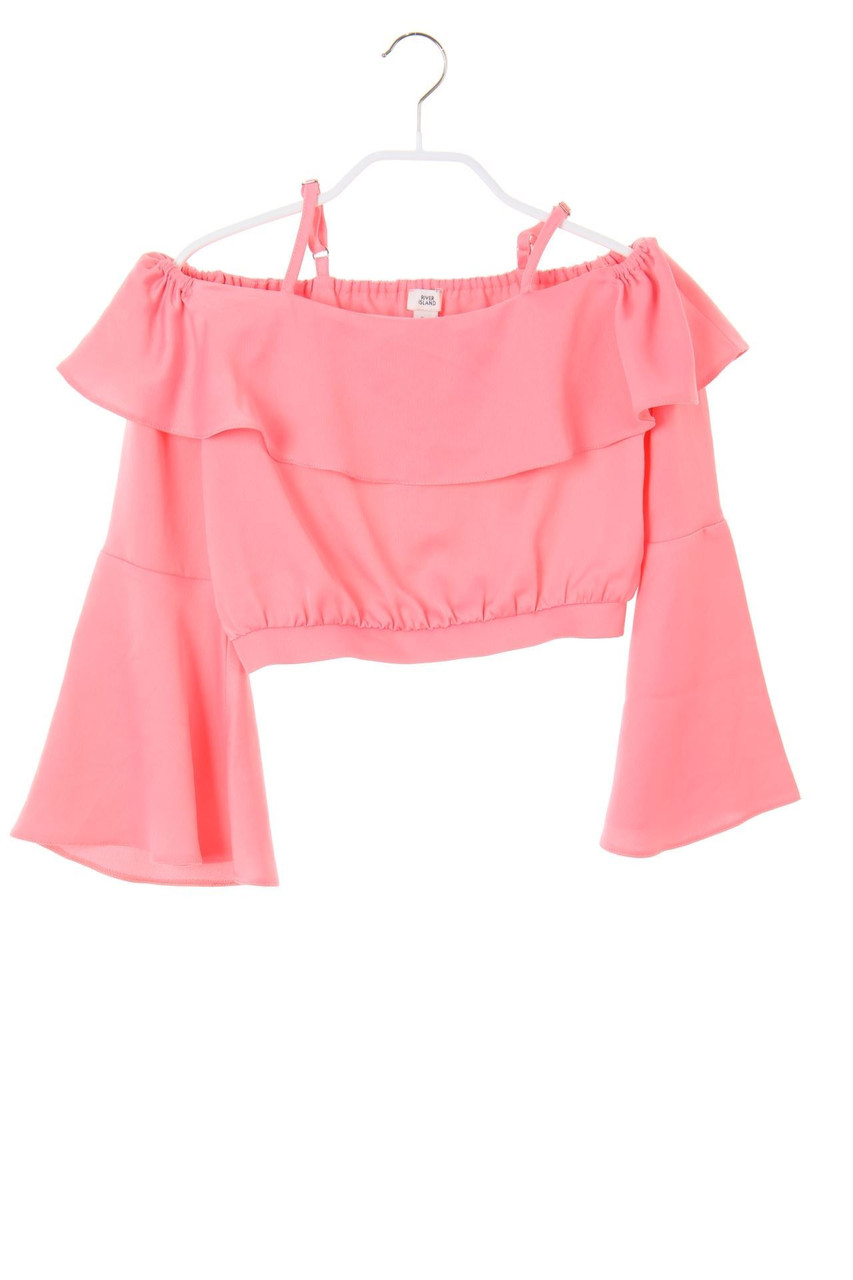 RIVER ISLAND - Carmen-Bluse mit Trompetenärmeln - 134