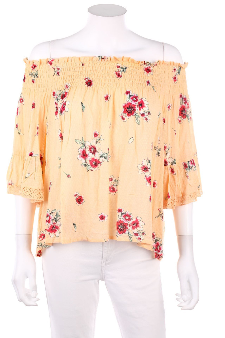 FB SISTER - Carmen-Bluse mit Blumen-Print - XL