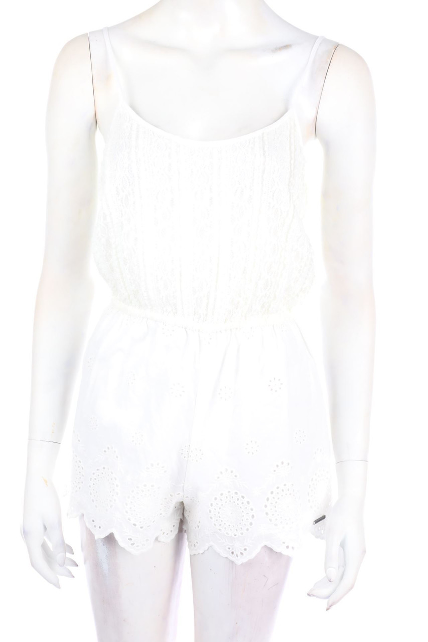 Abercrombie & Fitch - Playsuit mit Lochspitze - S