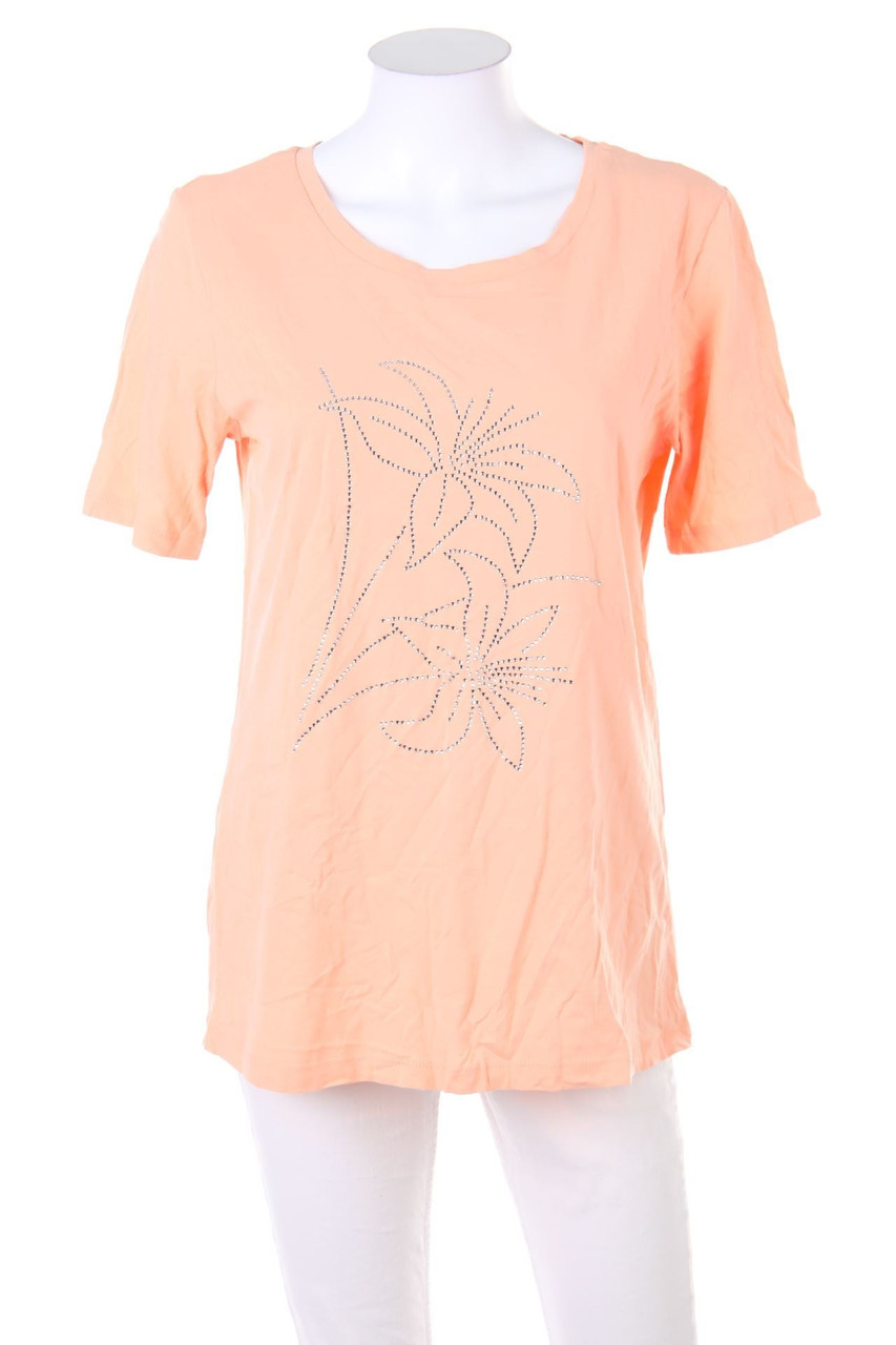 Paola! - Kurzarm-Shirt mit Strass-Steinen - L