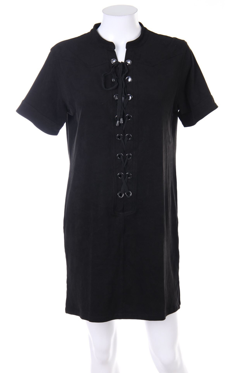 AVANT PREMIERE - Faux Leather-Minikleid mit Schnürung - D 36