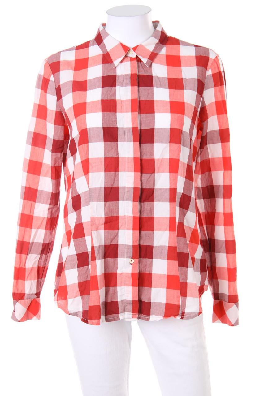 ESPRIT - Hemd-Bluse mit Karo-Muster - D 38