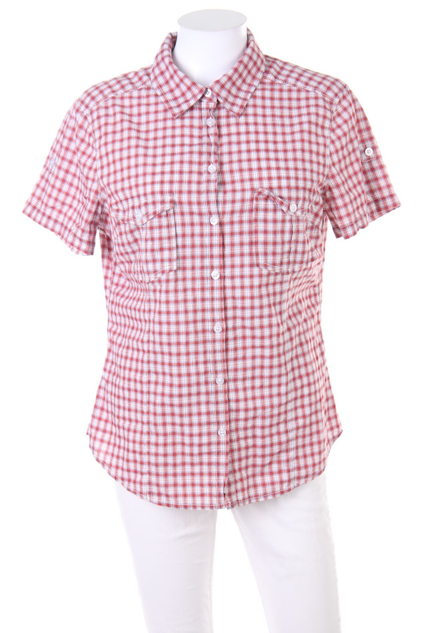 H&M - Karo-Hemd-Bluse mit kurzem Ärmel - D 42-44