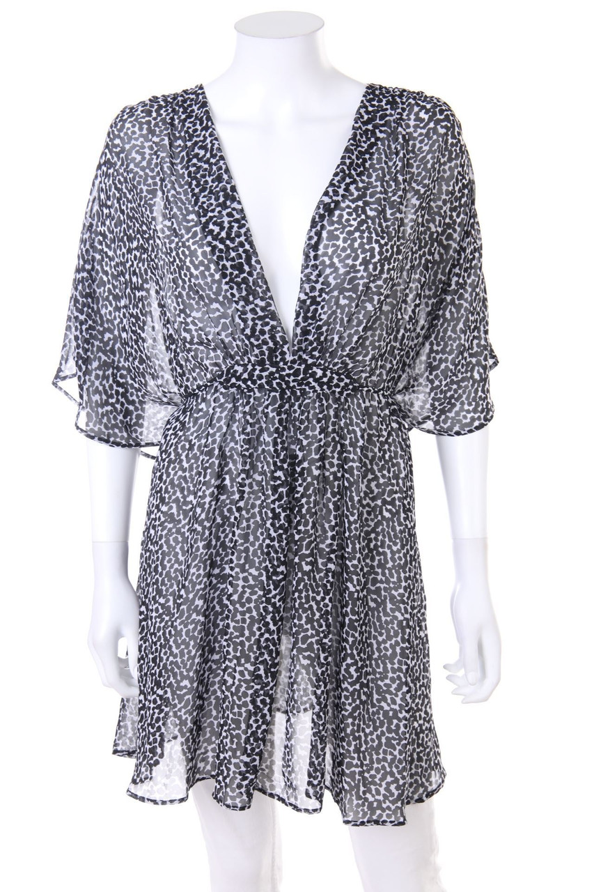 SECONDHAND - Tunika-Bluse mit Print - ONE SIZE