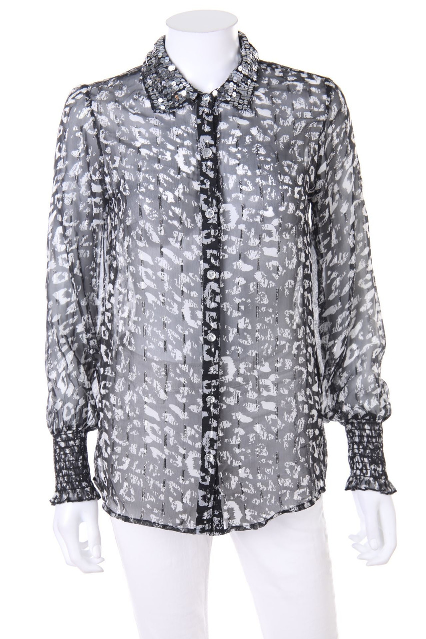 RIVER ISLAND - Print-Bluse mit Pailletten - D 34