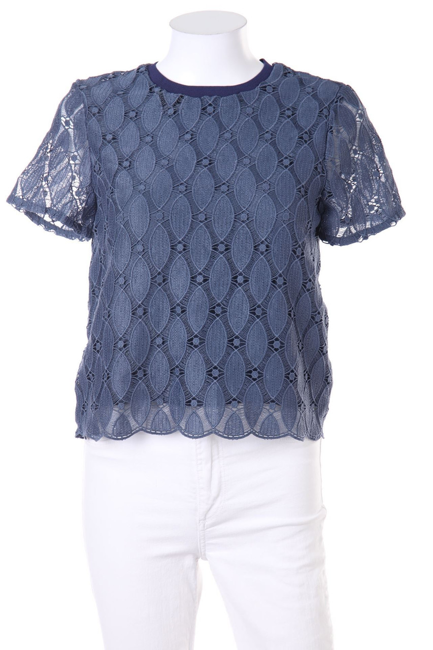 MANGO SUIT - Kurzarm-Bluse aus Spitze - XS