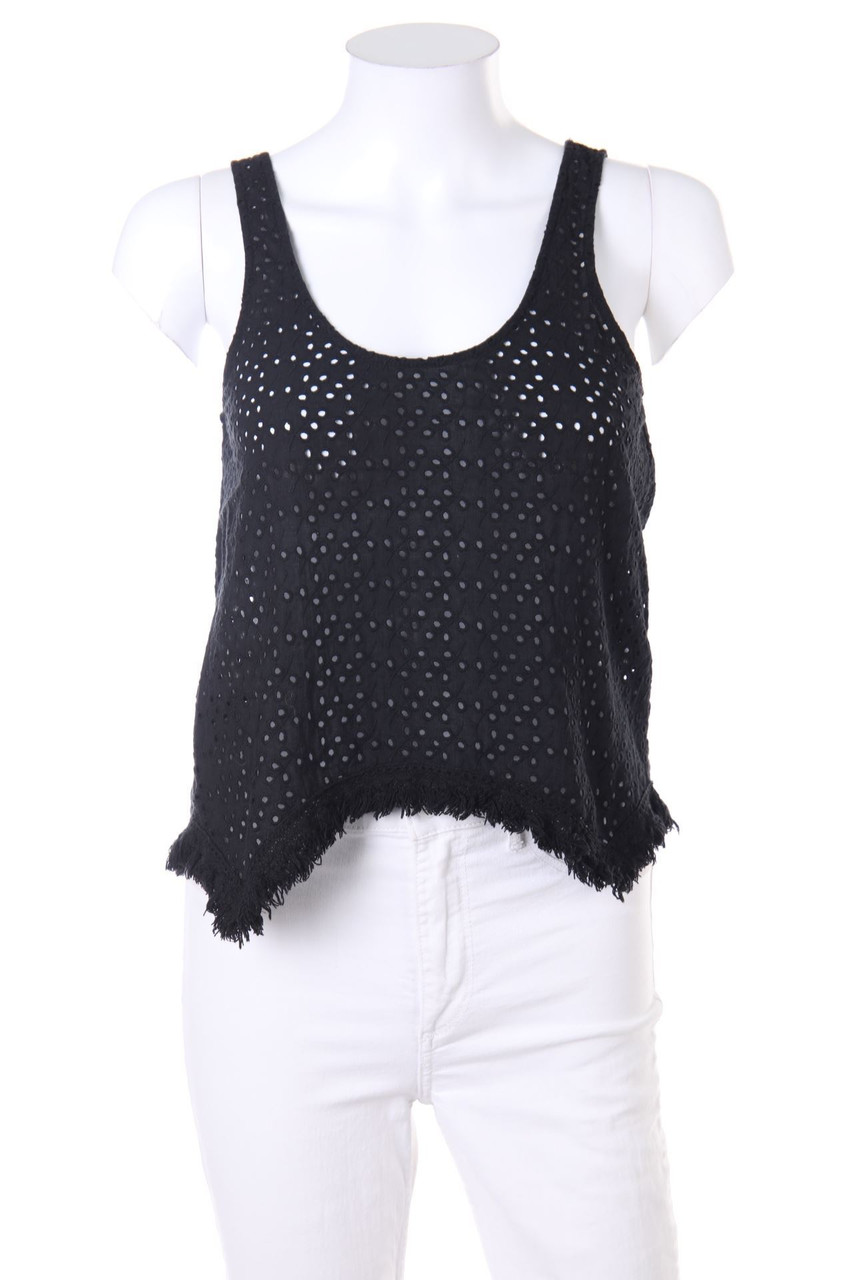 Daphnea - Blusentop aus Lochspitze - S