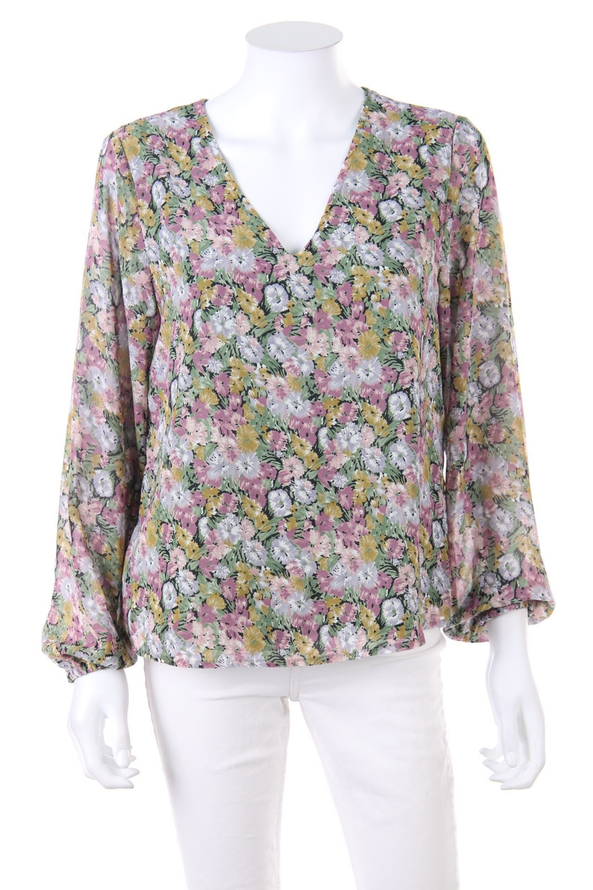 ONLY - Tunika-Bluse mit floralem Muster - M