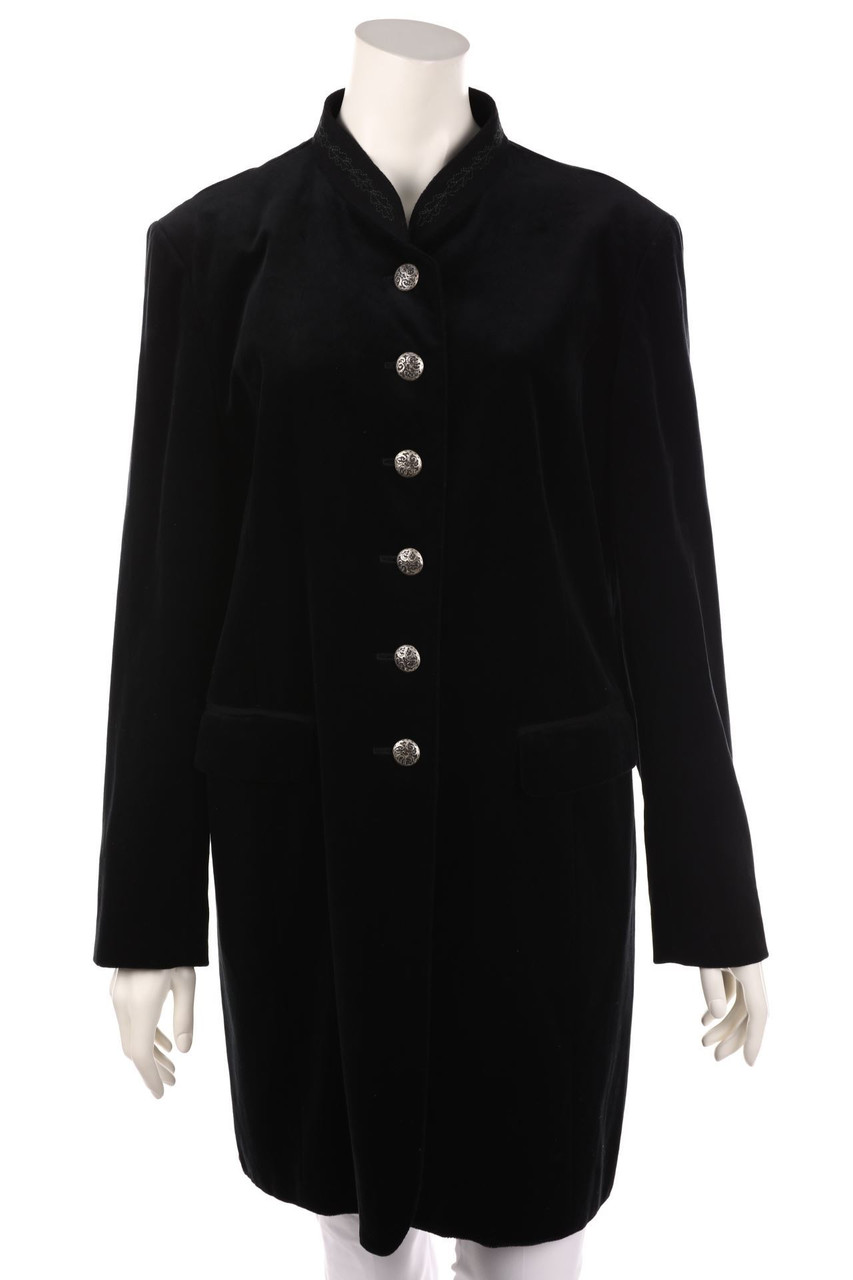 SCHNEIDERS SALZBURG - Trachten-Mantel aus Samt mit Kaschmir - D 44