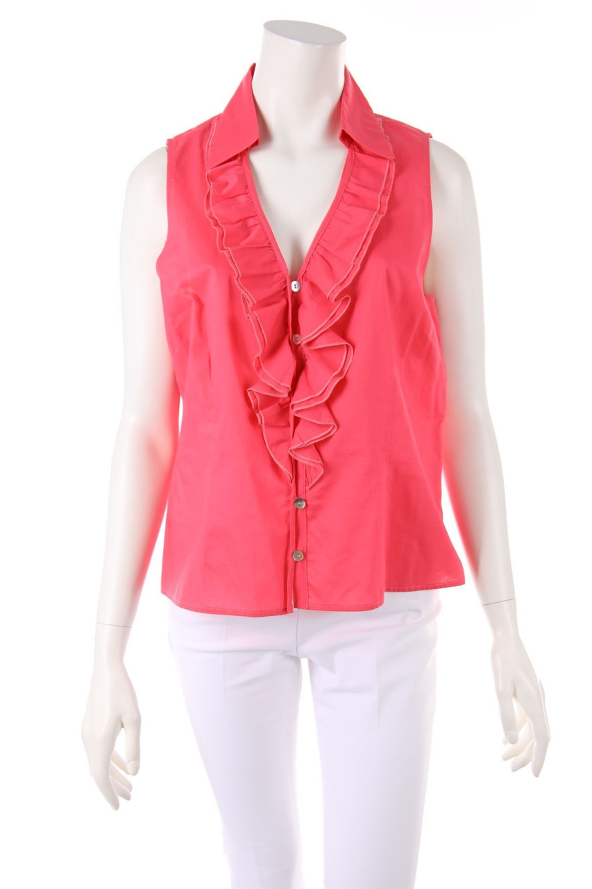 GERARD DAREL - Baumwoll-Blusentop mit Rüschen - D 42