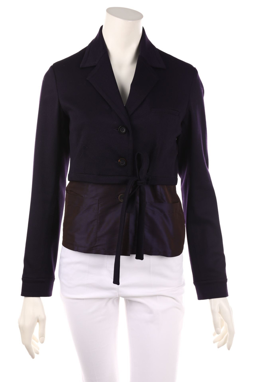 ULI SCHNEIDER - Blazer-Jacke aus Schurwoll-Mix im Layer Look - D 36