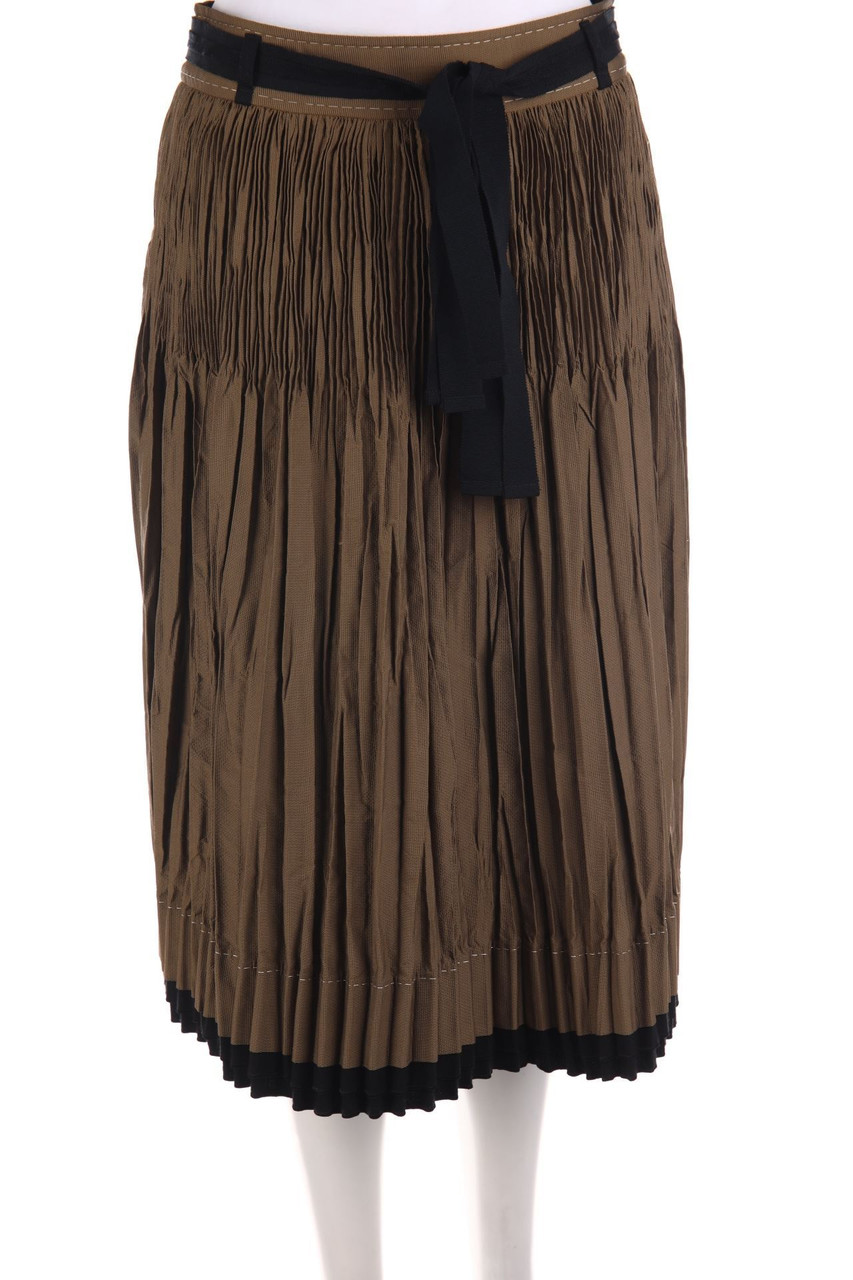 STRENESSE BLUE - Plissé-Rock im Layer Look mit Schurwolle - D 36