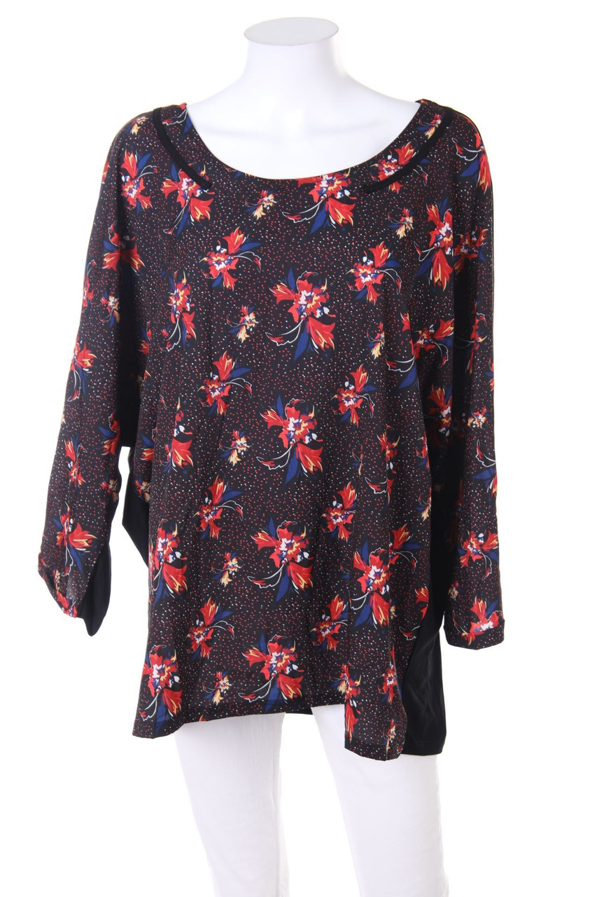 RIU PARIS - Batwing-Shirt mit floralem Muster - XXL