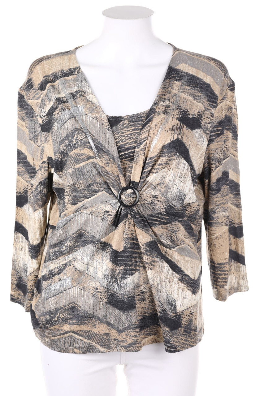 GERRY WEBER - 3/4-Arm-Shirt im Layer Look mit Drapierung - D 42