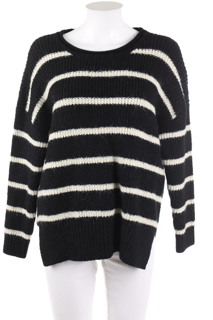 Flex moda - Strick-Pullover mit Streifen - ONE SIZE