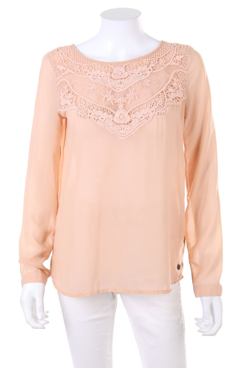 TOM TAILOR Denim - Boho-Bluse mit Spitze - S