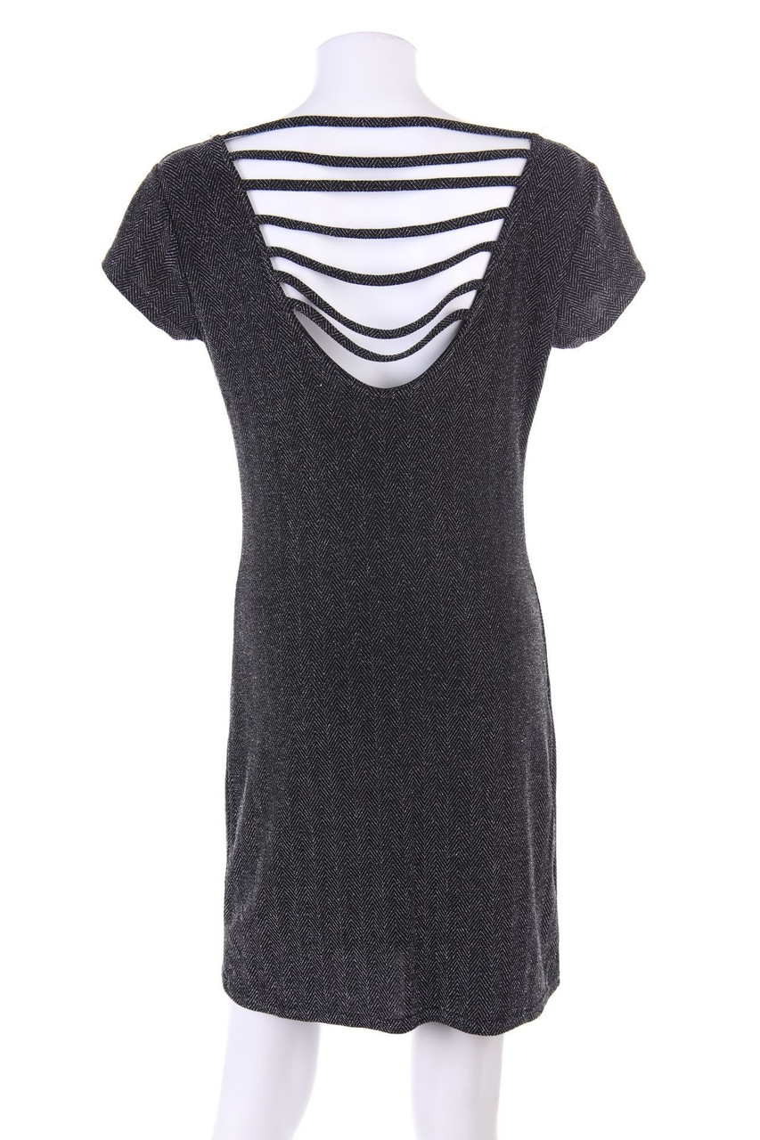 FAS FILLE A SUIVRE - Metallic-Party-Kleid mit Wasserfall-Ausschnitt - D 38