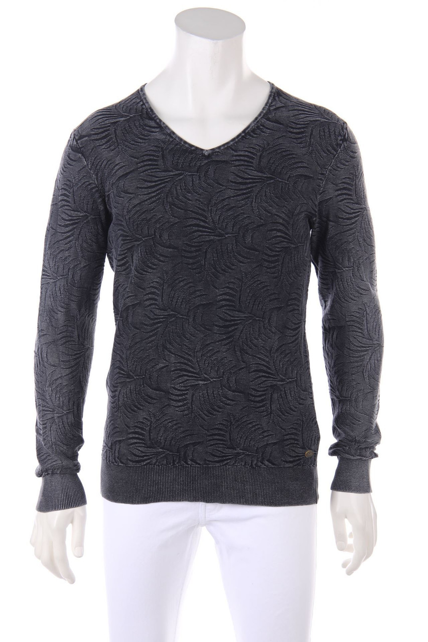 SCOTCH & SODA - Baumwoll-Strick-Pullover mit V-Neck - M