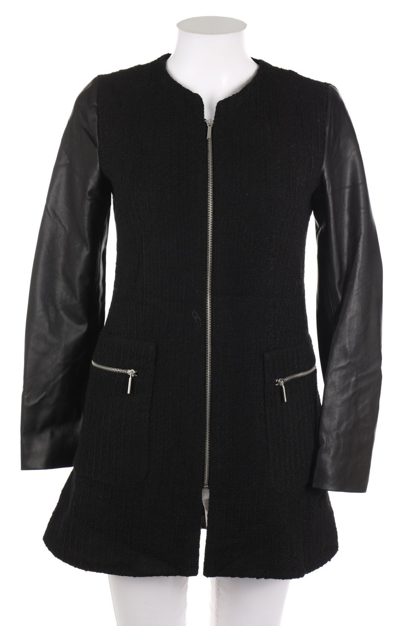ZARA - Jacke mit Kunstleder-Details - M