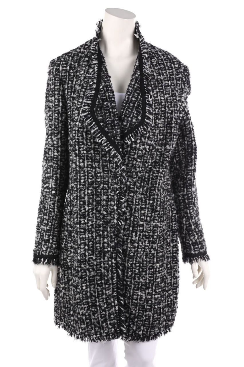 Laurèl - Bouclé-Mantel aus Schurwoll-Mix mit Alpaka - D 42