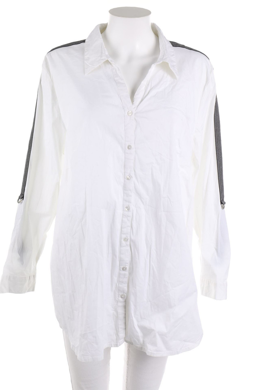 MIAMODA - Hemd-Bluse mit Metallic-Effekt - D 50