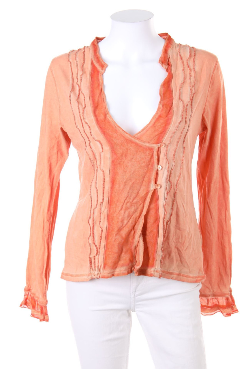 NILE - Garment Dyed-Jersey-Cardigan mit Seide - M