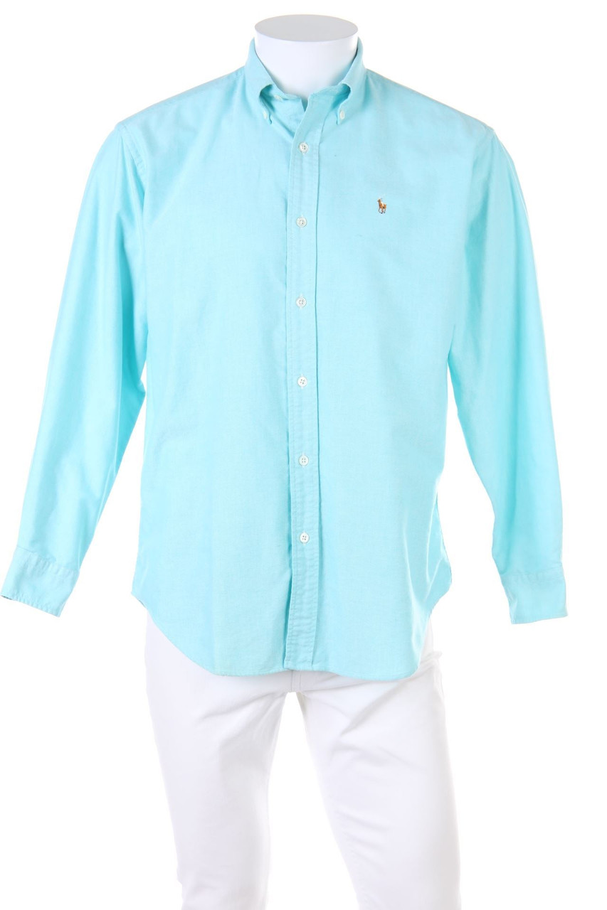 RALPH LAUREN - Button-down-Hemd mit Logo-Stickerei - 54