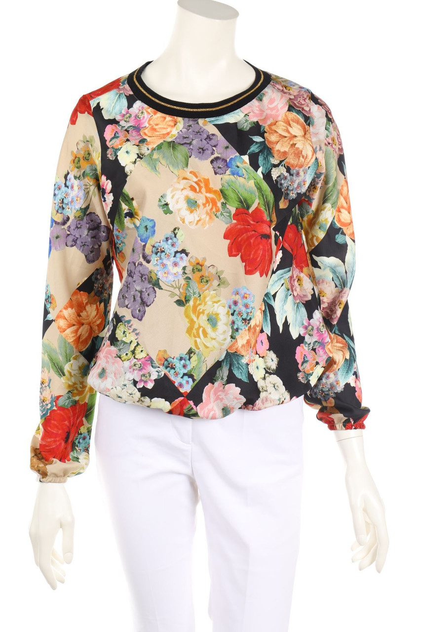 SUMMUM woman - Bluse mit Blumen-Print - D 34