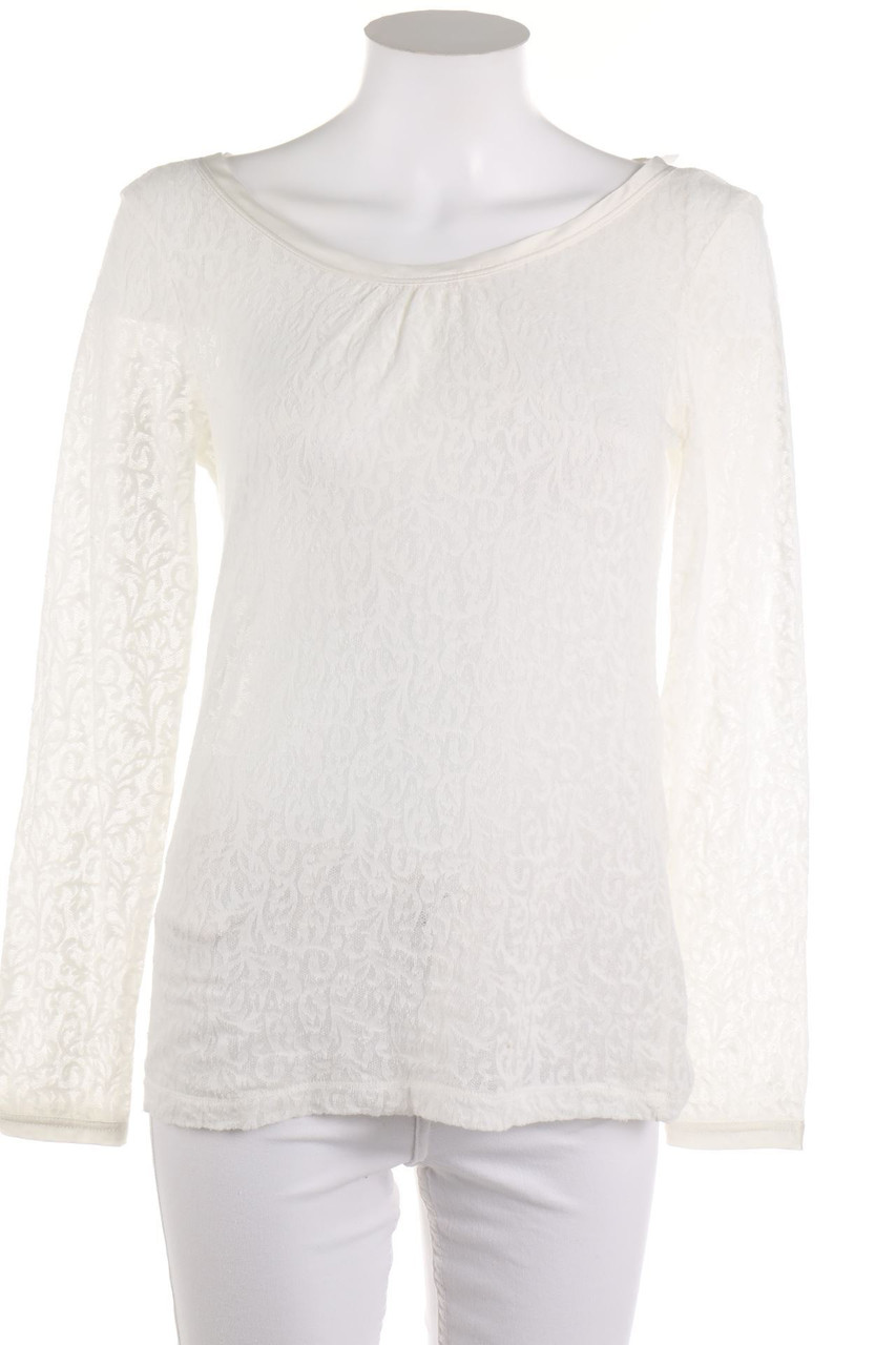 STILE BENETTON - Spitzen-Longsleeve-Shirt mit tiefem Rückenausschnitt - D 38-40