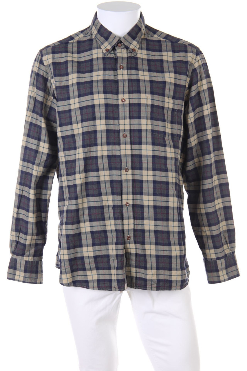 Massimo Dutti - kariertes Button-down-Hemd - XL