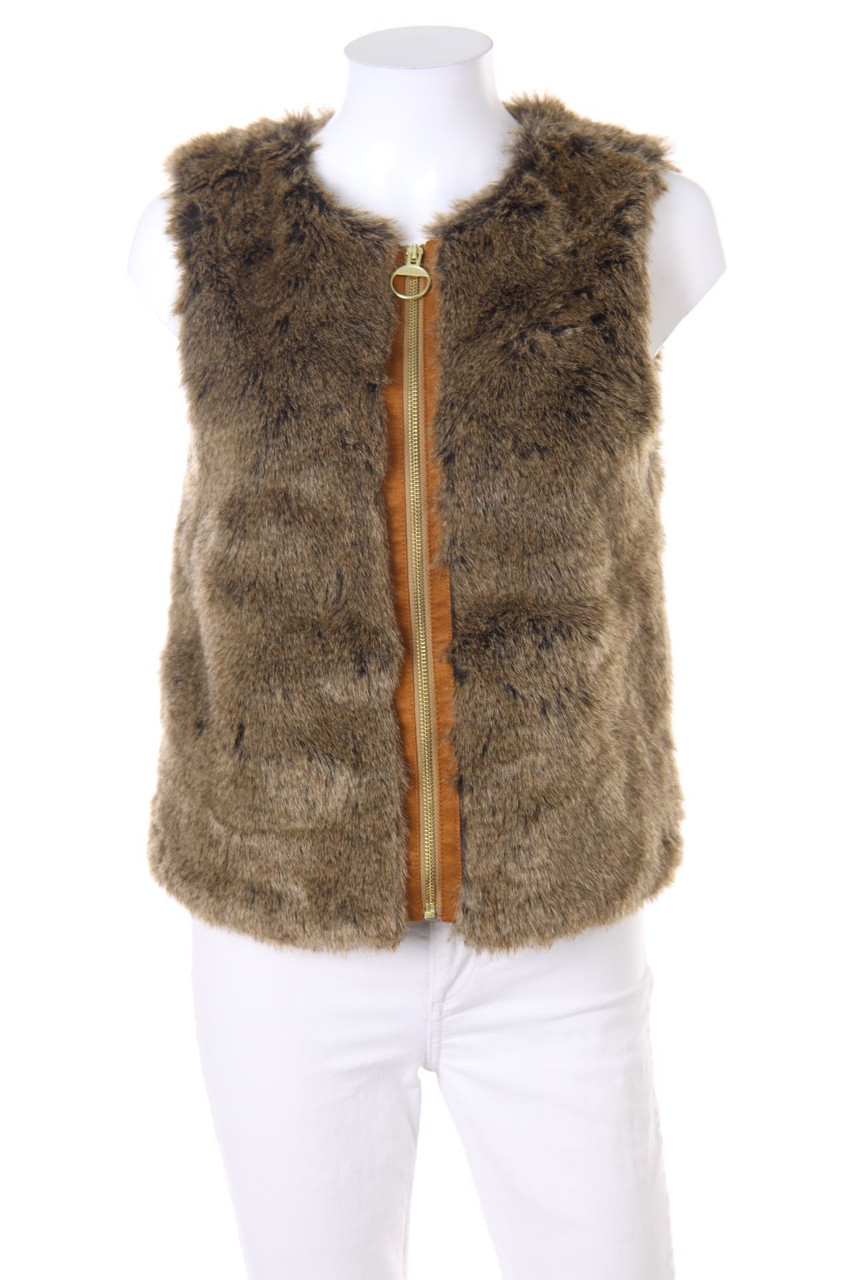 H&M LOGG - Fake Fur-Weste - D 34